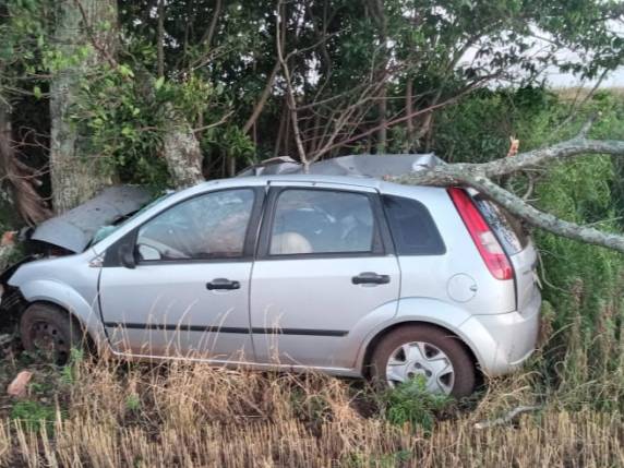 Saída de pista seguida de colisão em árvore deixa um jovem morto na RS 210 em São Martinho - foto 3