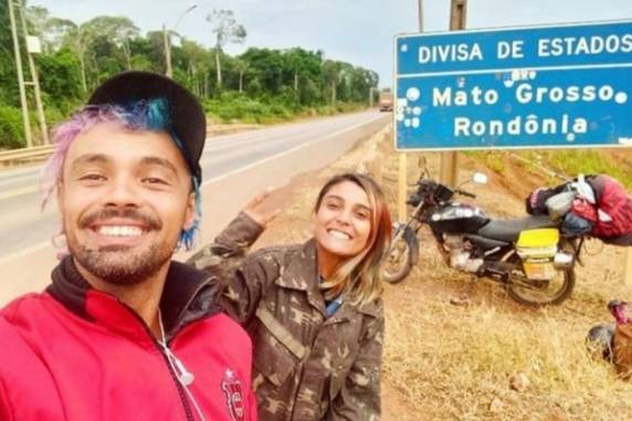 Tiago Escarcell Boher e Jennifer Santos estavam havia oito meses na estrada, concluindo viagem de moto por todos os Estados do país