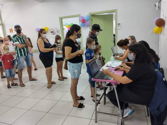 Vacinação foi realizada na Unidade Central