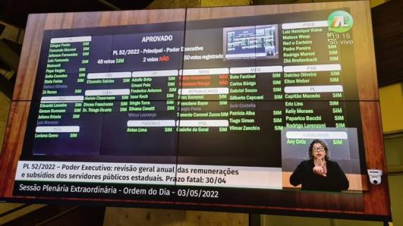 A revisão geral contempla servidores de todos os poderes e órgãos autônomos, além de inativos e pensionistas