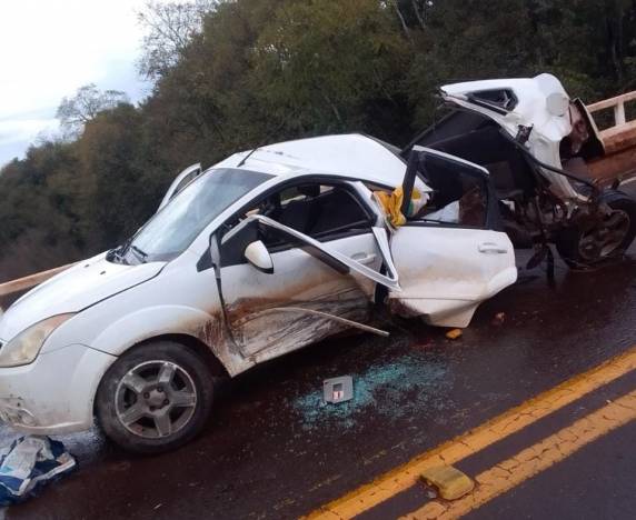 Mulher fica ferida em estado grave em acidente na BR 468 em Santo Augusto - foto 2