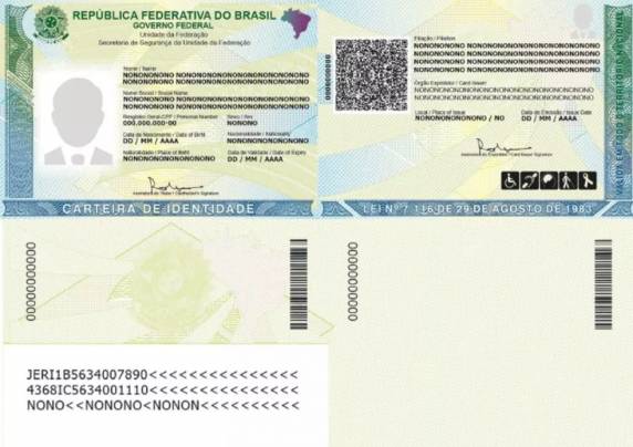 Número do documento terá QR Code e será unificado no país por meio do CPF. Institutos de identificação têm até 3 de março de 2023 para se adequar ao novo modelo e iniciar emissão.