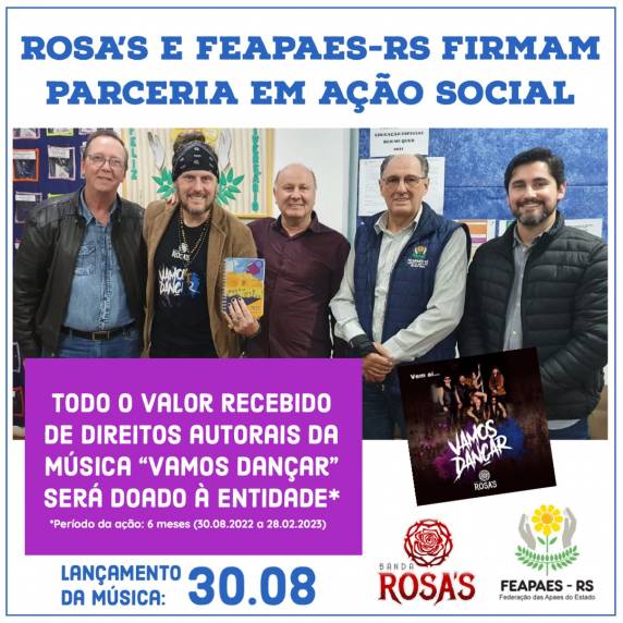 Iniciativa prevê doação de valores recebidos de direitos autorais da nova música "Vamos Dançar"