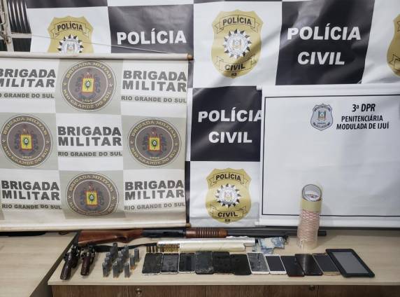 Polícia Civil, Brigada Militar e SUSEPE realizam ação conjunta com interceptação e apreensão de drogas e celulares e outros objetos que adentrariam escondidas em um freezer na Penitenciária Modulada de Ijuí