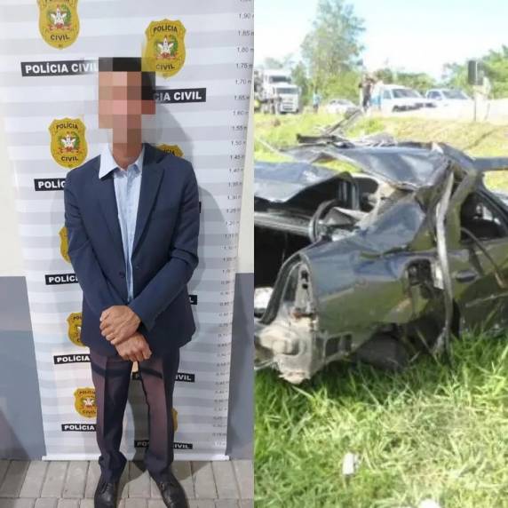 Caso ocorreu em 2012, em Balneário Piçarras. Condutor foi condenado por homicídio culposo, por tombar caminhonete sobre outro carro este ano.