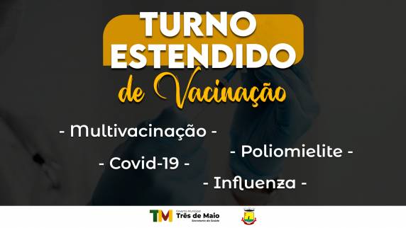 Imunização Ocorrerá Todas as Quintas e Sextas-Feiras no Mês de Setembro