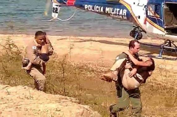 Dupla se perdeu em uma área de mato na sexta-feira e foi encontrada pelas autoridades somente na segunda-feira
