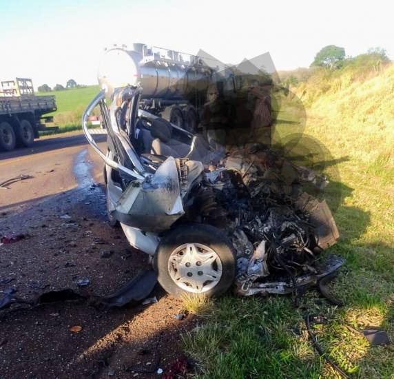 O acidente ocorreu no trajeto entre o trevo de Esquina Boa Vista (RS-155) e o trevo de Coronel Bicaco