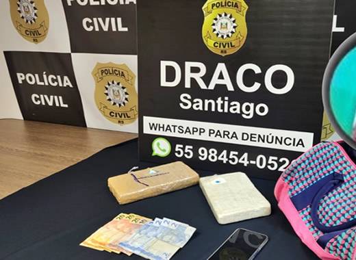 Conforme a Delegacia de Repressão às Ações Organizadas, a DRACO, a droga apreendida gera prejuízo estimado de R$ 260 mil aos traficantes
