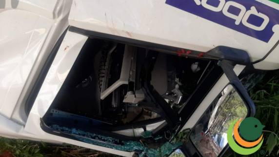Carreta sai da pista e capota às margens da RS-135 em Coxilha - foto 3