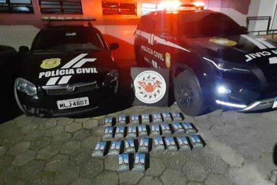 Homem foi preso em flagrante com 25 kg de cocaína