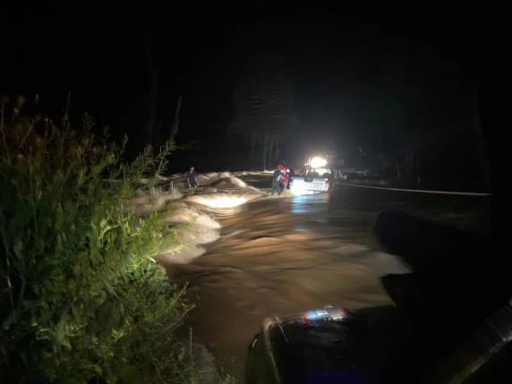 Caso ocorreu por volta das 2h30 em Urubici, na Serra, durante as fortes chuvas registradas na região.