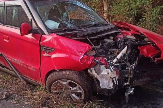 Condutor de um Kia Soul vermelho foi encontrado pela equipe dos bombeiros voluntários de Charqueadas já sem vida, na manhã deste domingo (11)