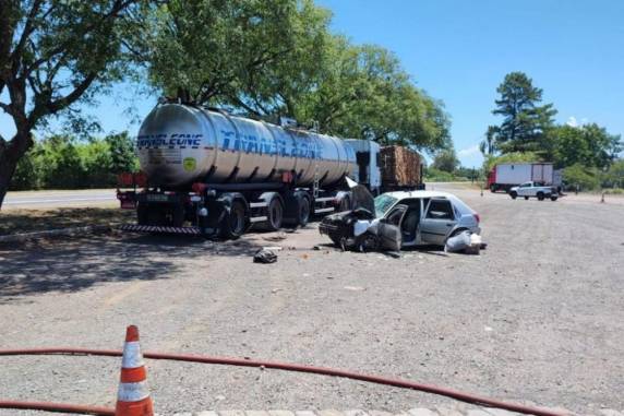 Acidente ocorreu na altura do km 66 da rodovia, em Venâncio Aires