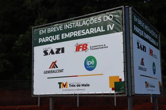 Ocorreu na última sexta-feira a inauguração da placa de identificação do Parque Empresarial IV - foto 2