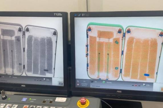 Passageiro holandês foi identificado durante exame de raio X da Receita Federal