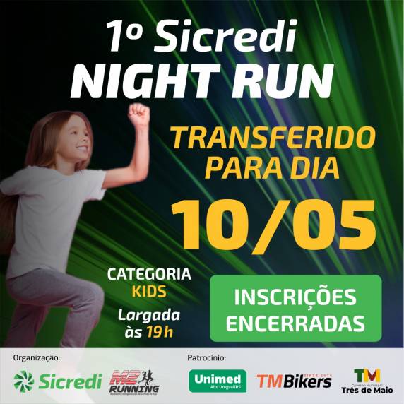 Evento vai promover a integração de corredores do noroeste do RS na nova Sede da Cooperativa Sicredi Noroeste RS/MG em Três de Maio
