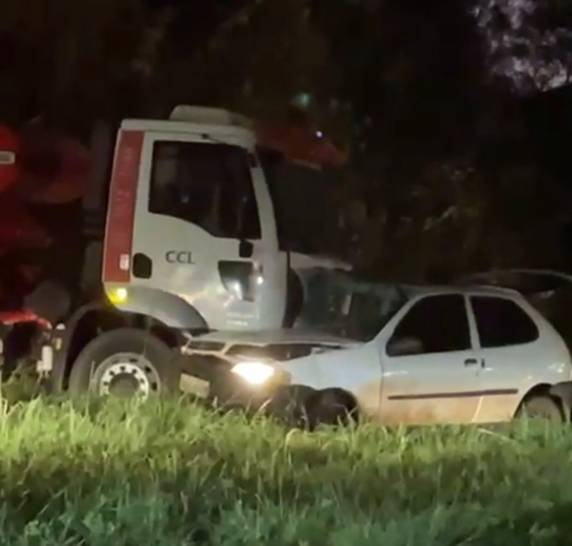 O acidente ocorreu no trevo da RS-344 na saída para Tuparendi