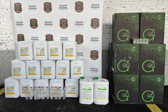 Material foi apreendido durante ação conjunta entre a Polícia Federal e o Ibama nesta quinta-feira (25)