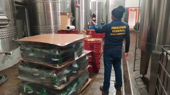 Operação também recolheu corante, conservante e rótulos falsificados. Vinho apreendido foi enviado para análise em laboratório.