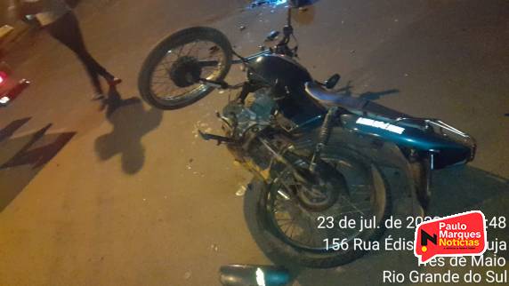 Motociclista fica ferido após colisão entre moto e caminhoneta em Três de Maio - foto 3