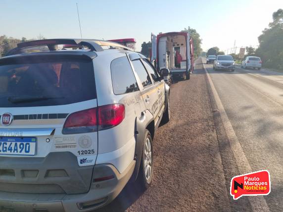 Saída de pista deixa mulher ferida na BR-472 em Três de Maio - foto 4