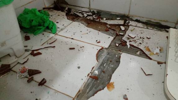 A explosão do solo para a nuvem, ocorreu na casa dos proprietários do Pesque e Pague Lambari