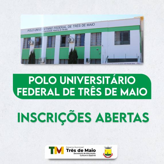 As inscrições devem ser realizadas presencialmente no Polo UAB