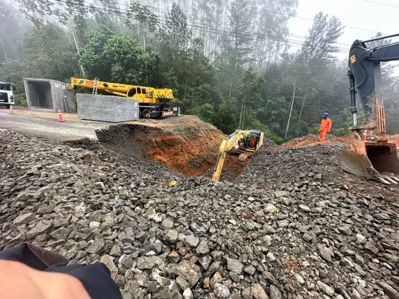DNIT alerta para fechamento total da BR-280/SC na Serra de Corupá - foto 2