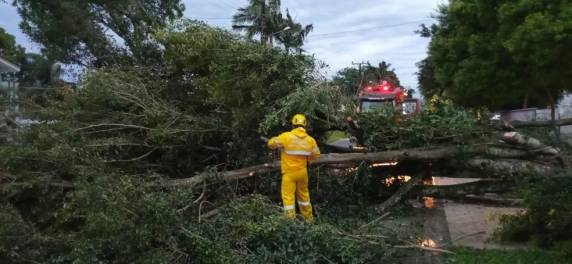 Casa de madeira desaba e pessoas ficam feridas em deslizamento de terra causado por chuvas em SC - foto 5
