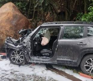 O acidente aconteceu, por volta das 16h10, perto da entrada do Parque Oásis.