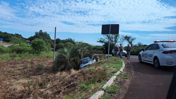 O acidente aconteceu no trevo do Campus da Unijuí