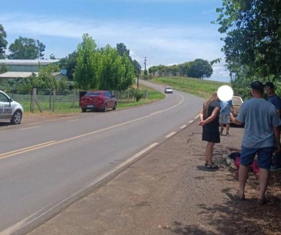 Condutora da bicicleta foi encaminhada para o hospital