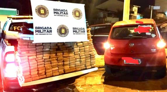 Foram apreendidos pela Brigada Militar 200kg de maconha