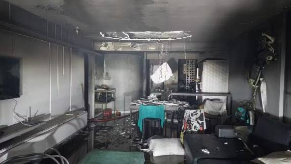 Bombeiros informaram que houve dificuldade para acessar o local pois a porta de entrada era blindada.