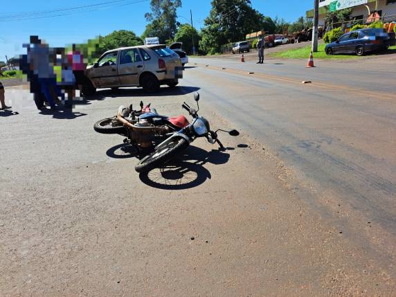 Colisão entre carro e moto deixa homem ferido na RS-155 em Ijuí - foto 2