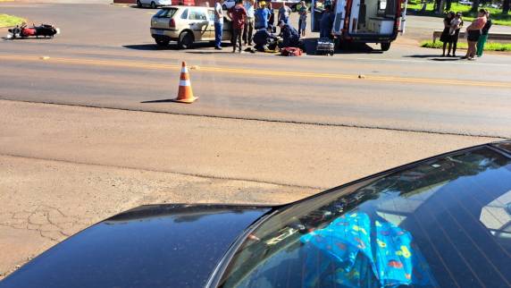 O acidente aconteceu no entroncamento em frente à Estação Rodoviária