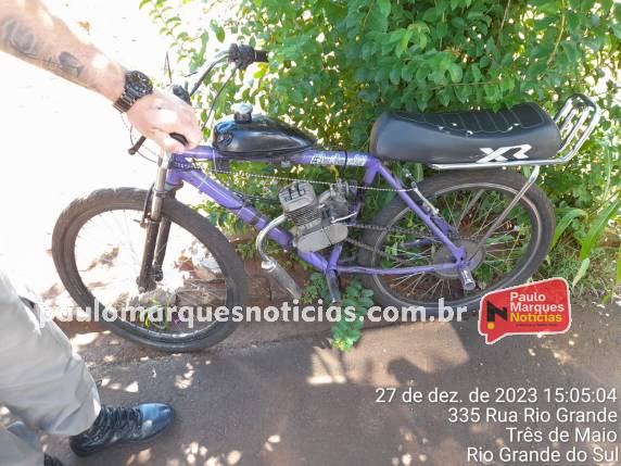 Bicicleta adaptada com motor a combustão não são legalizadas, e estão proibidas de circularem no trânsito