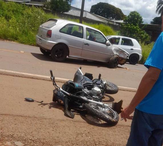 Na moto estavam pai e filha, ambos foram socorridos pelo Samu e encaminhados ao HCI.