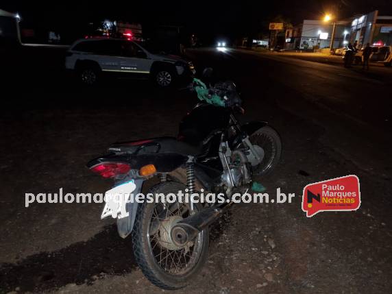 Carro e moto foram envolvidos em acidente na Área Industrial