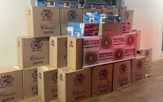 apreensão ocorreu na quarta-feira (07) sendo apreendidas 18.990 carteiras de cigarros da marca Classic.