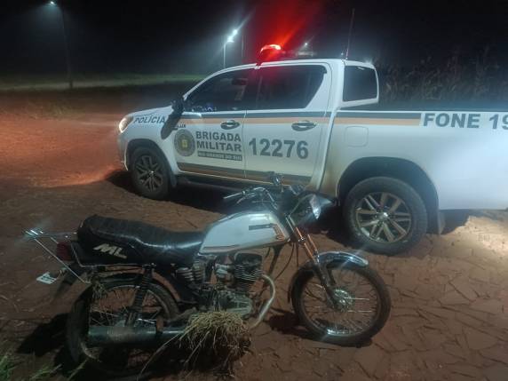 Veículo ciclomotor havia sido furtado na madrugada de ontem