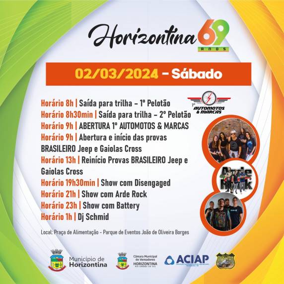 69 anos de Horizontina, de quarta a domingo no Parque de Eventos, Pavilhão da Praça de Alimentação - foto 3