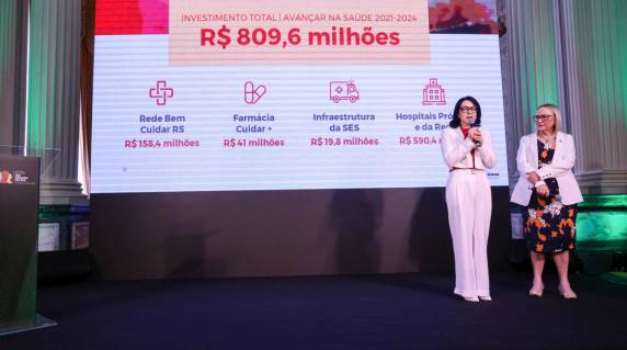 O anúncio aconteceu em evento no Palácio Piratini, com a presença do governador Eduardo Leite, da secretária de saúde Arita Bergmann e representantes de entidades.