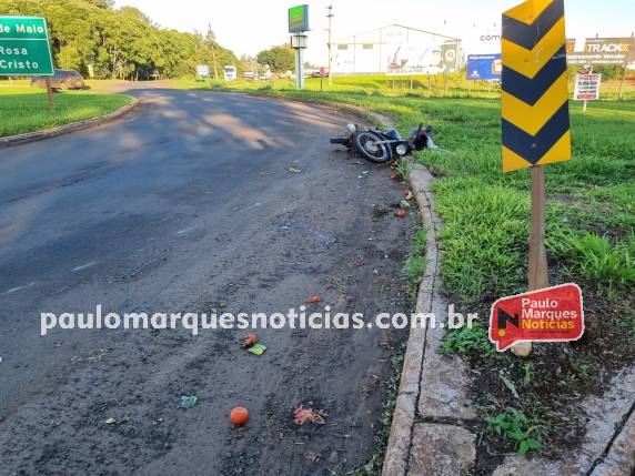 Motociclista fica ferido em acidente no trevo da BR-472 em Três de Maio - foto 3