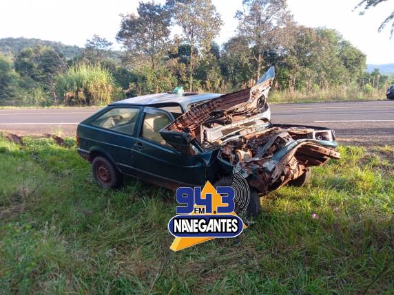 Motorista fica ferido após bater veículo em carretão, na RSC-472 em Santo Cristo - foto 2