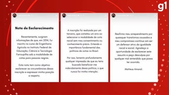Instituto investiga ingresso do ex-BBB Matteus por cota racial no curso de Engenharia Agrícola - foto 3