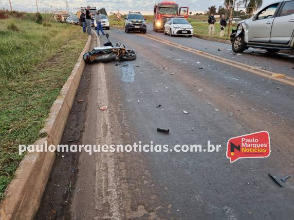 Grave acidente envolve moto e caminhonete na BR-472, em Três de Maio - foto 4