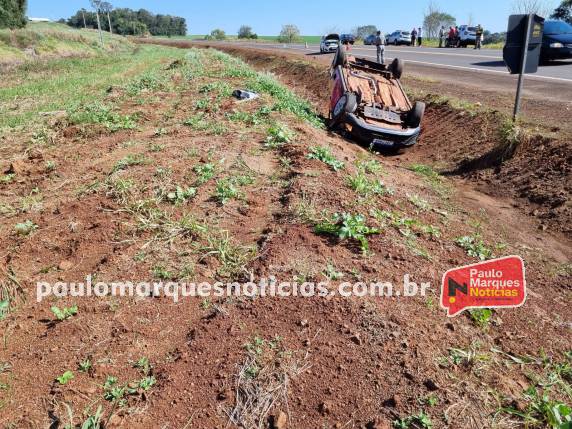 Colisão frontal entre dois veículos deixa uma mulher ferida na BR-472, em São José do Inhacorá - foto 4