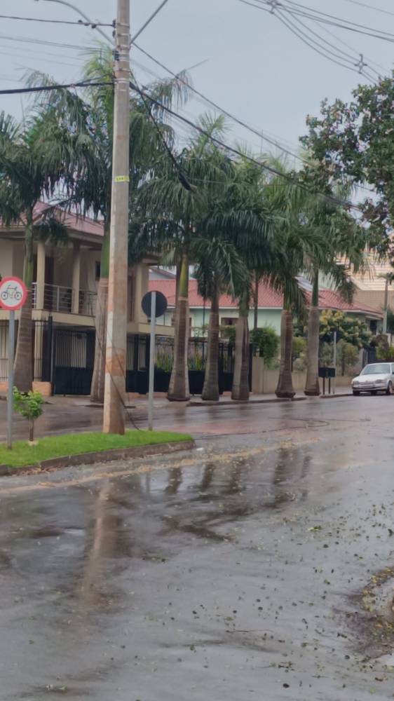 Caminhão baú enrrosca e arrebenta chicote de rede de internet em Três de Maio - foto 2